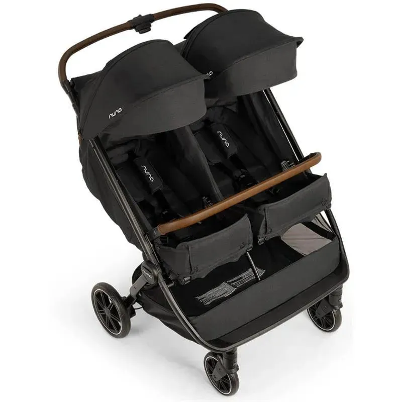 Nuna - Trvl Double Stroller, Caviar - Image 7