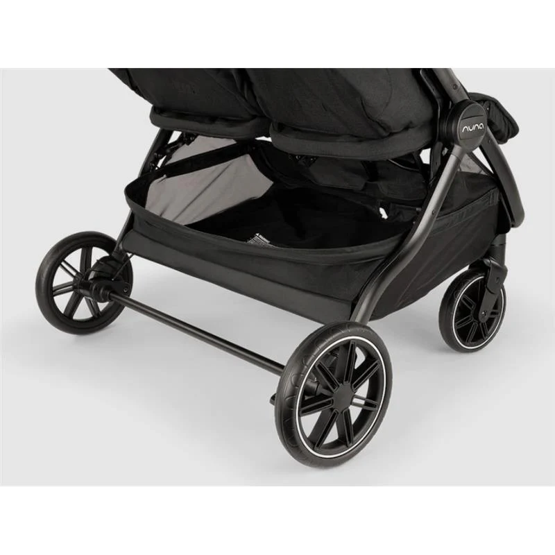 Nuna TRVL Dubl Lightweight Side by Side Double Stroller, Caviar - Image 11
