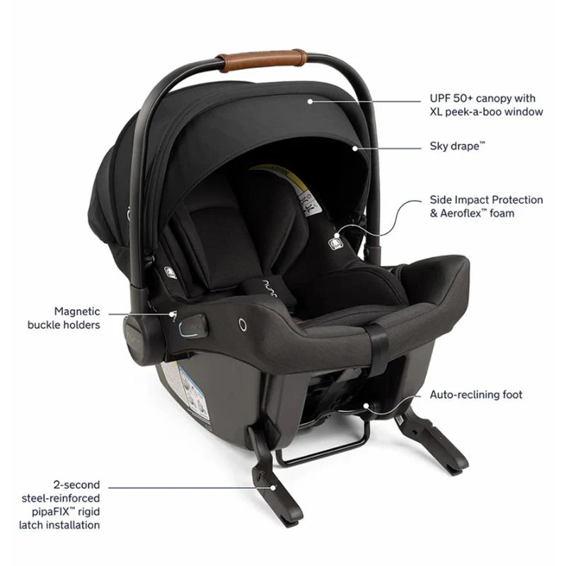 Nuna - TRVL LX + PIPA urbn Travel System, Caviar - Image 5