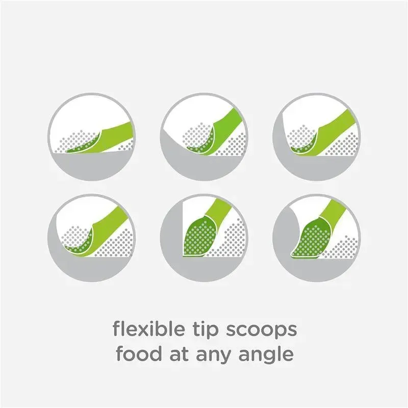 Ola Baby - 100% Silicone Soft-Tip Training Spoon for Baby Led Weaning, 2pack, Kiwi/Blueberry - Image 2