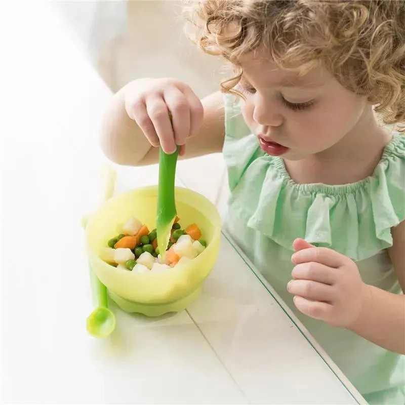 Ola Baby - 100% Silicone Soft-Tip Training Spoon for Baby Led Weaning, 2pack, Kiwi/Blueberry - Image 5