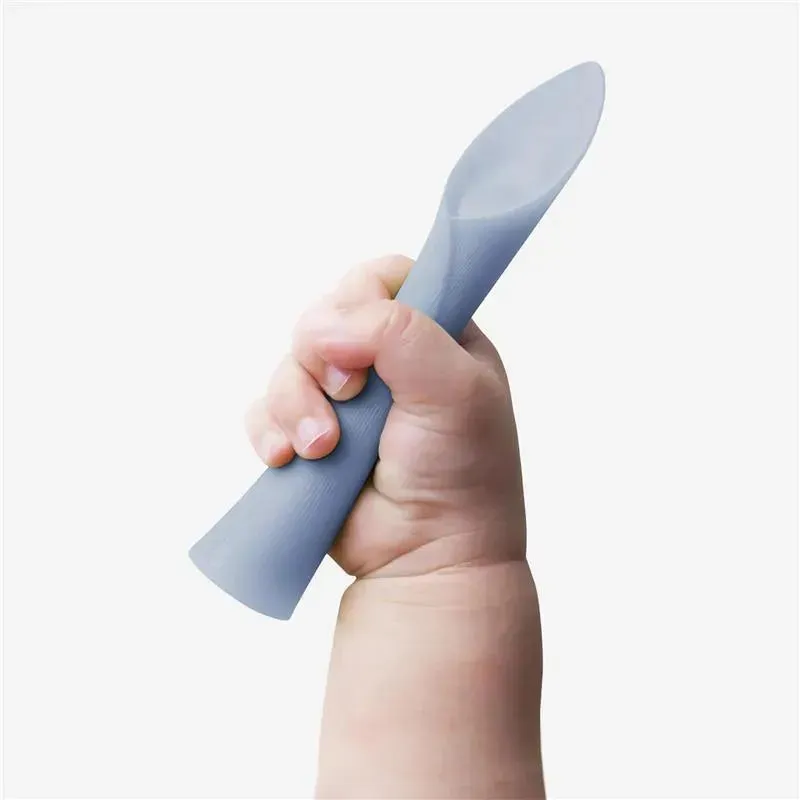 Ola Baby - 100% Silicone Soft-Tip Training Spoon For Baby Led Weaning, 2Pack, Pearl/Blueberry - Image 3