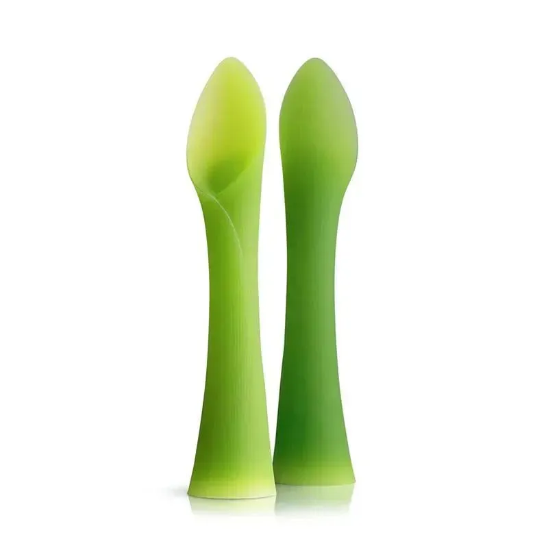 Ola Baby - Baby Training Spoons, Green (Set of 2)