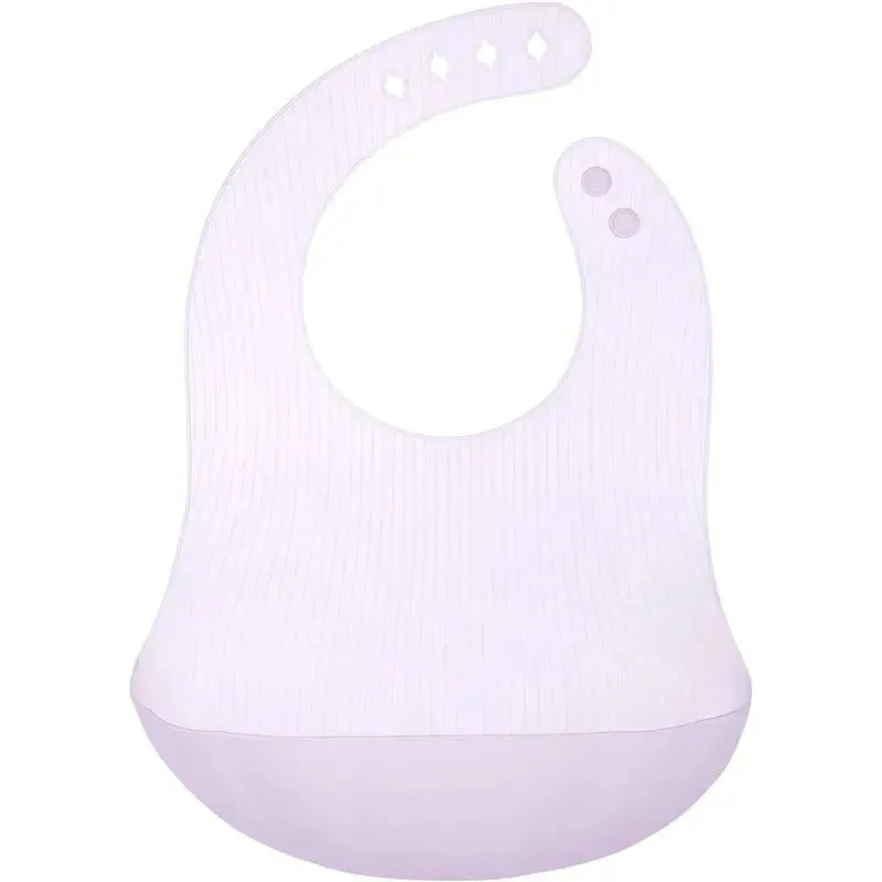 Ola Baby - Fold N Go Silicone Baby Waterproof Bib with Travel Case, Lilac