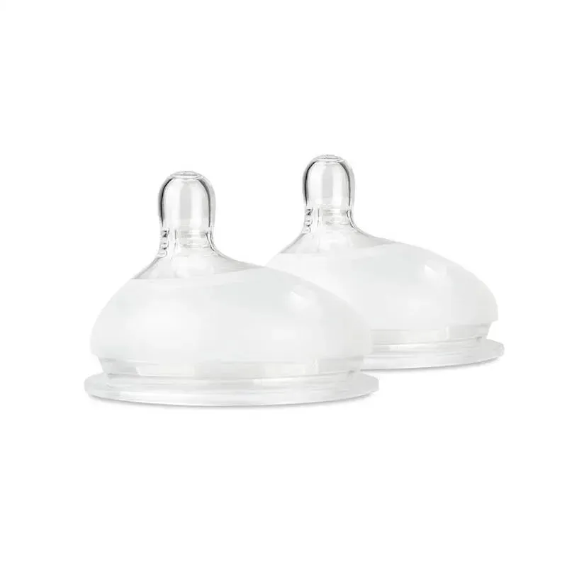 Ola Baby - Gentle Bottle Silicone Replacement Nipple 2 Pack, 0-3 Months/Preemie Flow