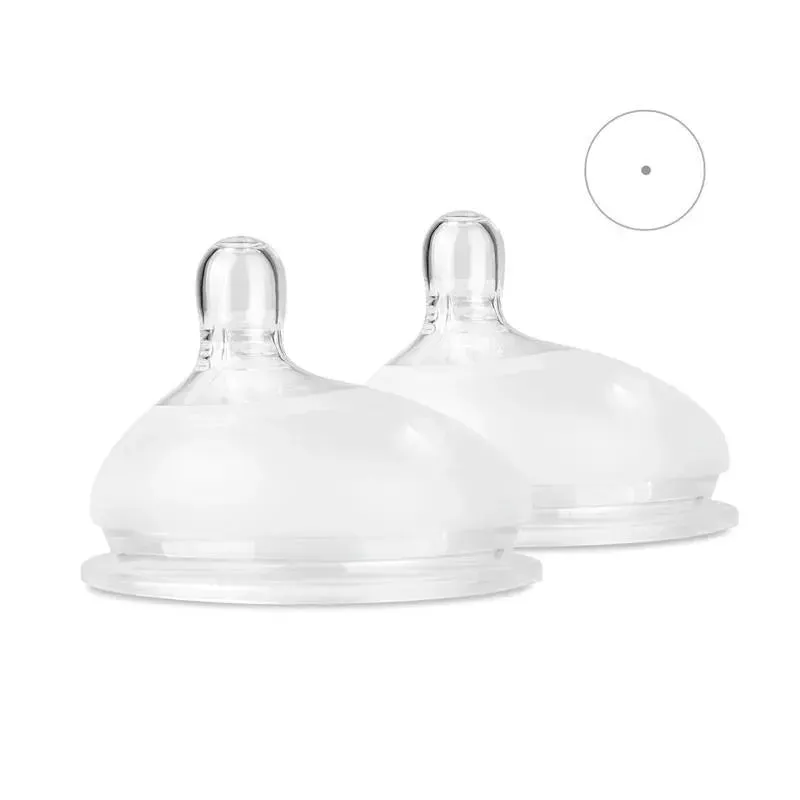 Ola Baby - Gentle Bottle Silicone Replacement Nipple 2 Pack, 0-3 Months/Preemie Flow - Image 2