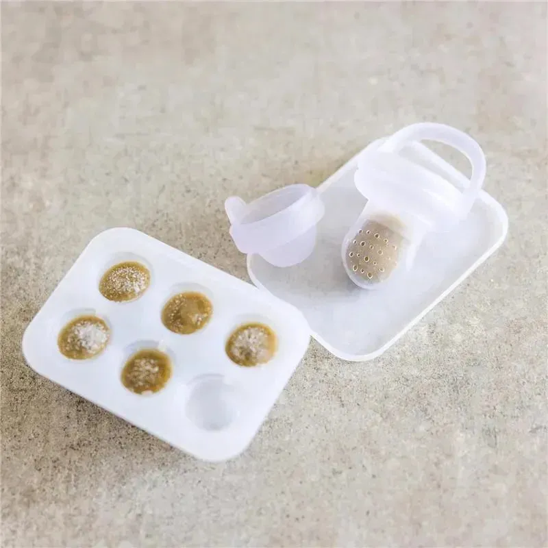 Ola Baby - Silicone Fresh Fruit Feeder & Popsicle Set for Solid Food Introduction, Blueberry - Image 5