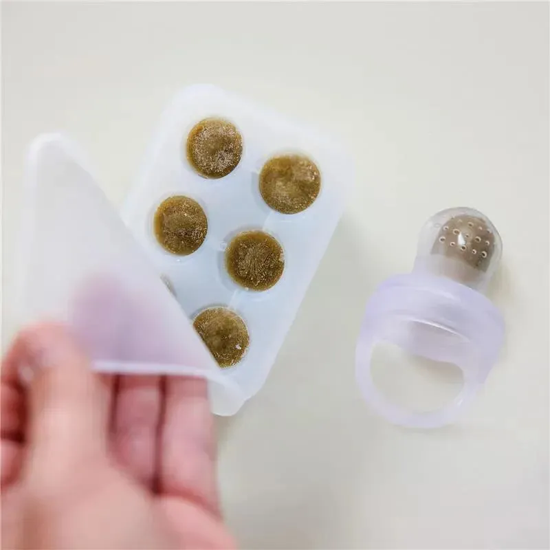 Ola Baby - Silicone Fresh Fruit Feeder & Popsicle Set for Solid Food Introduction, Lilac - Image 3