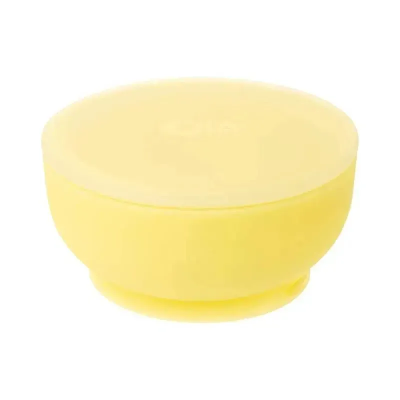 Ola Baby - Suction Bowl With Lid, Lemon