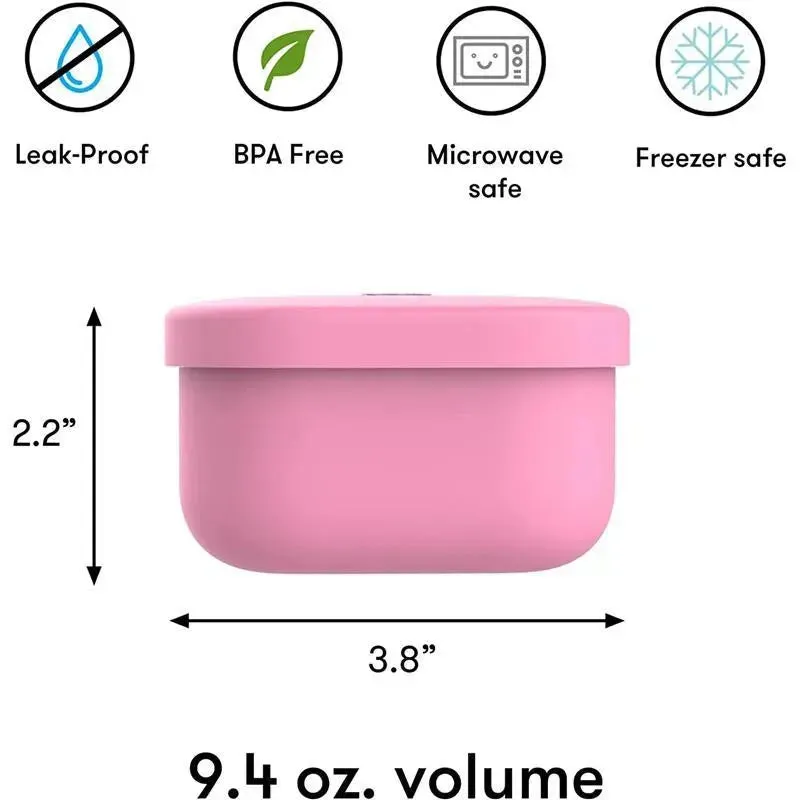 OmieBox - Food Storage Containers with Lid, Pink - Image 3