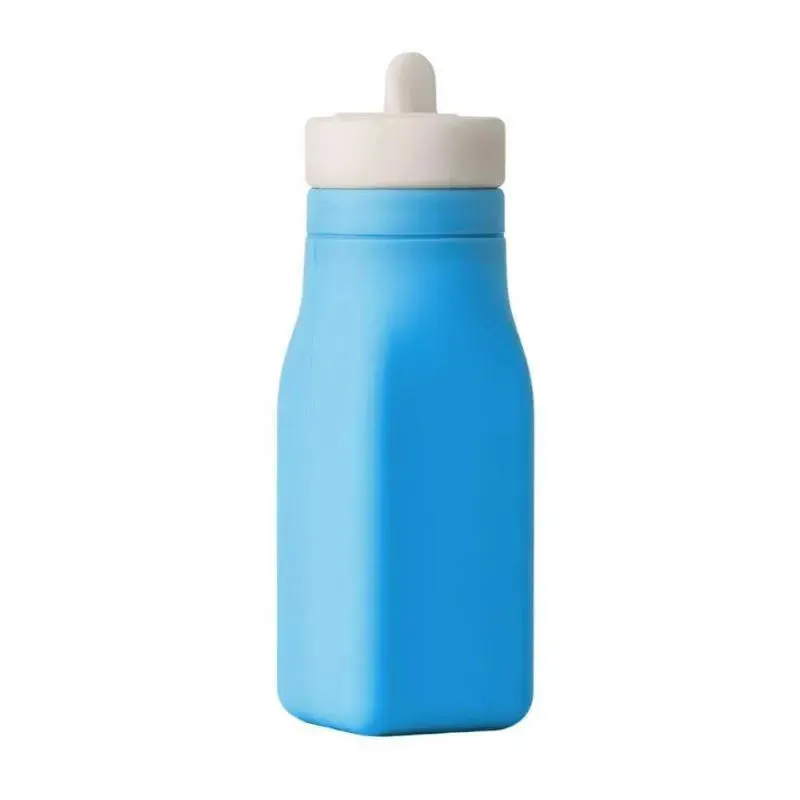OmieBox - Leak-Proof Silicone Water Bottle, Blue