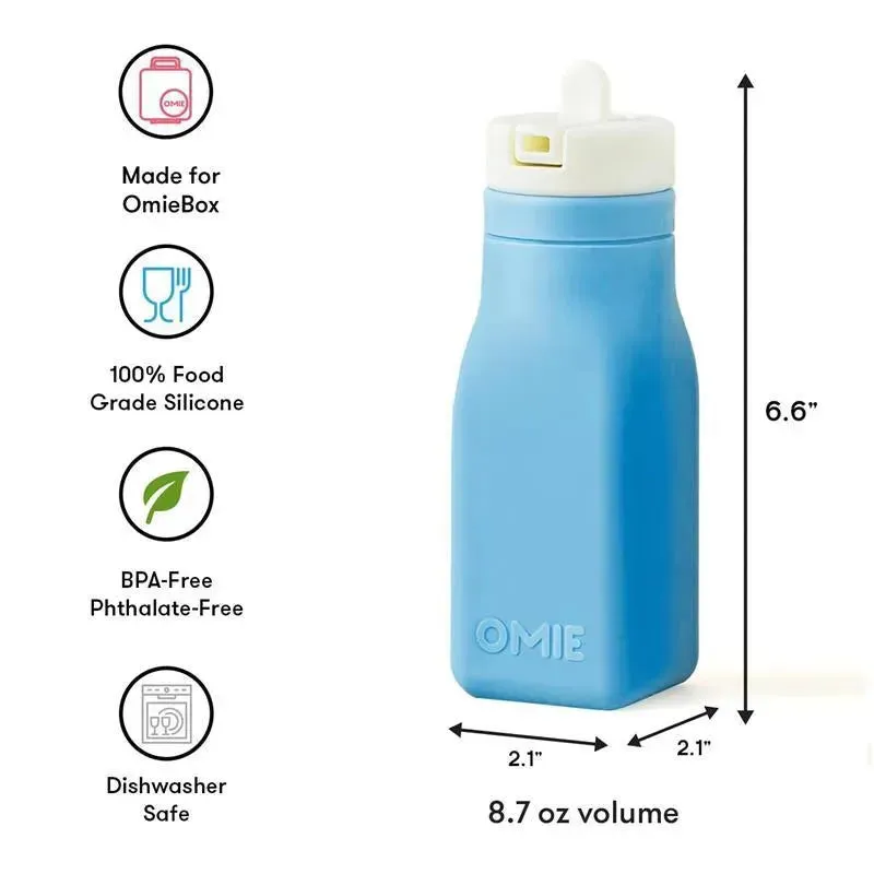 OmieBox - Leak-Proof Silicone Water Bottle, Blue - Image 4