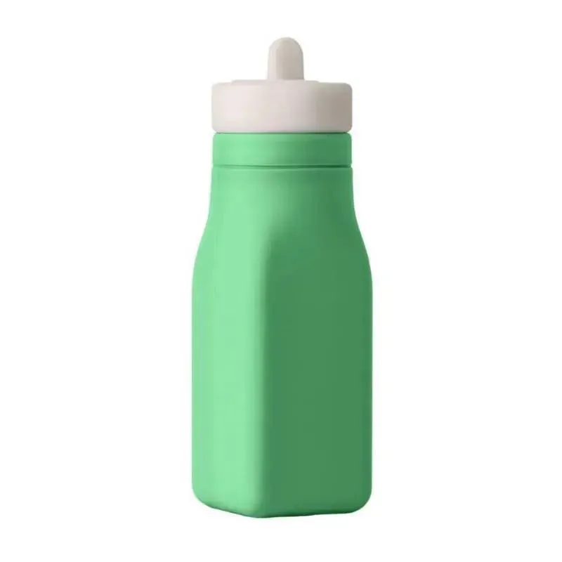 OmieBox - Leak-Proof Silicone Water Bottle, Green