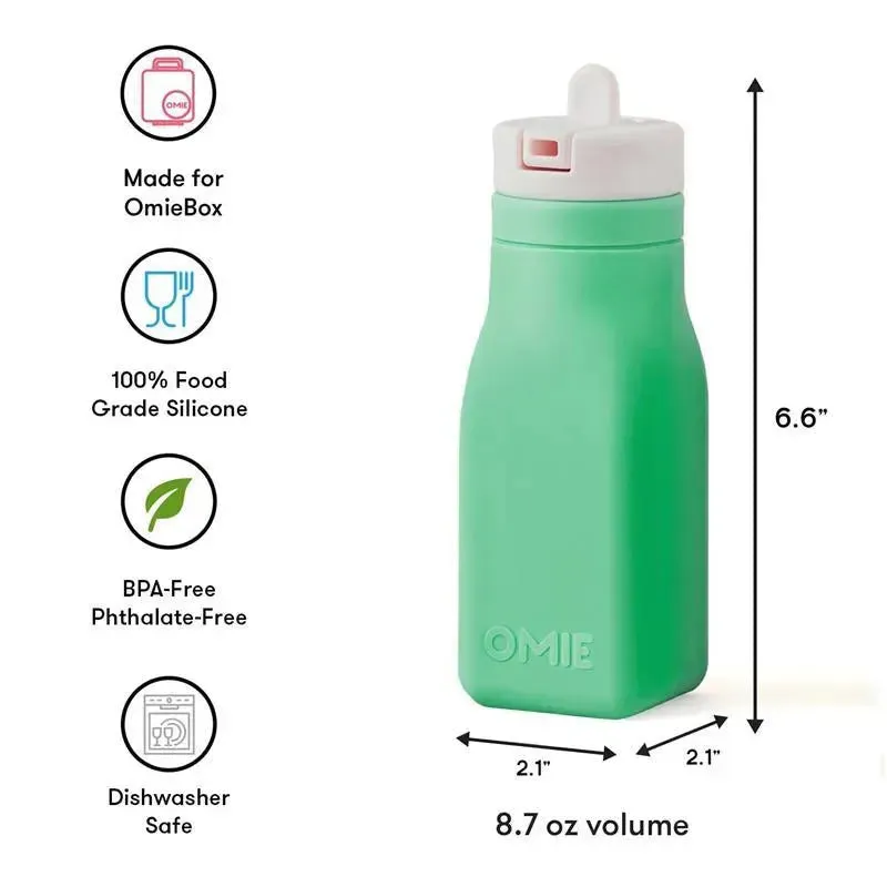OmieBox - Leak-Proof Silicone Water Bottle, Green - Image 4