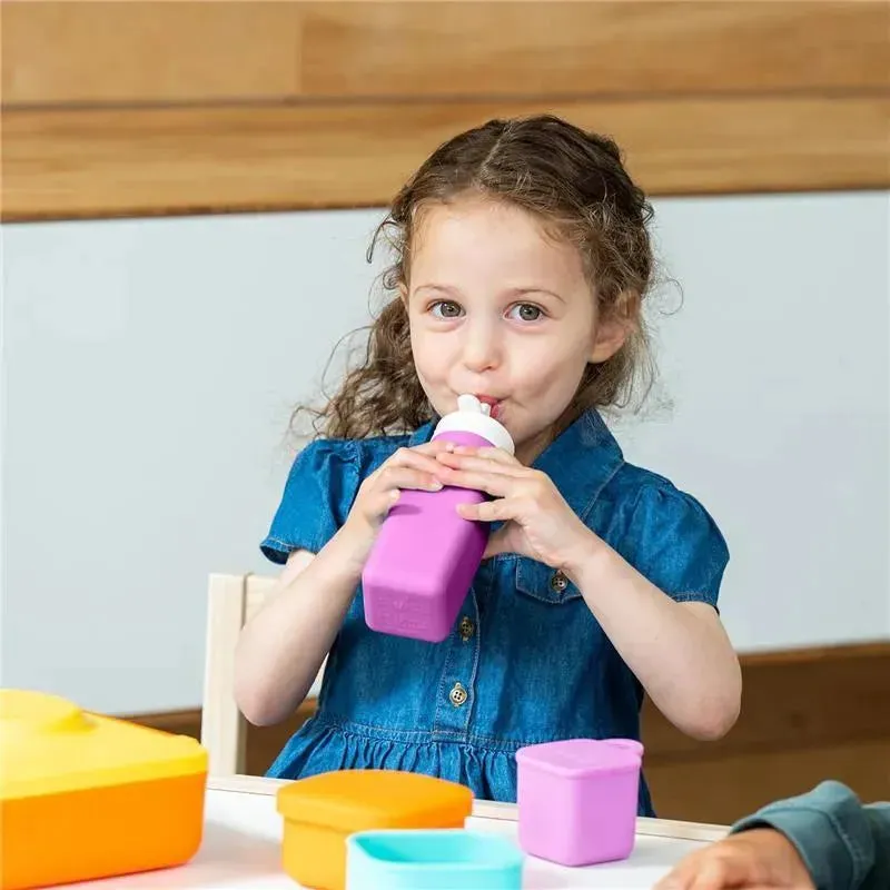 OmieBox - Leak-Proof Silicone Water Bottle, Pink - Image 3