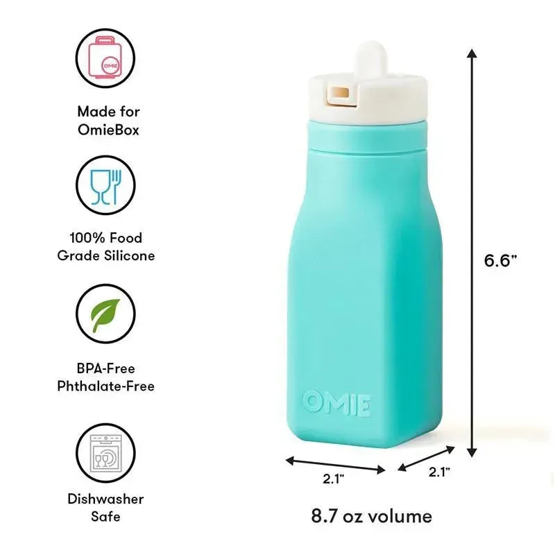 OmieBox - Leak-Proof Silicone Water Bottle, Teal - Image 4
