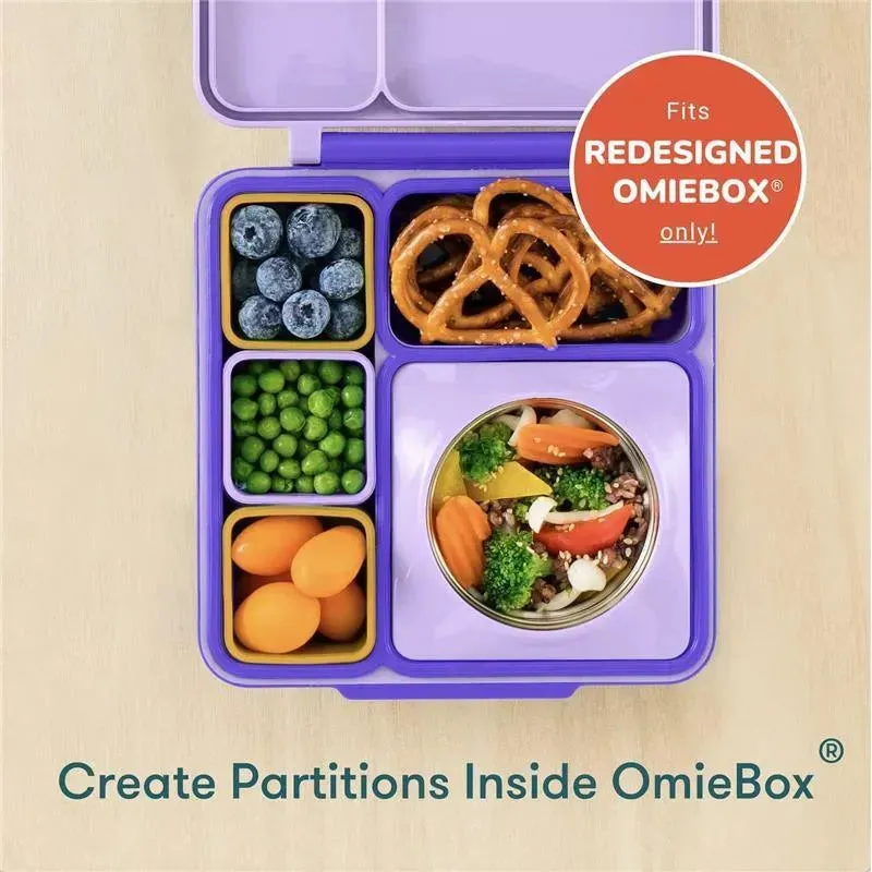 OmieBox - 2Pk Leakproof Dips Containers To Go, Purple/Orange - Image 3