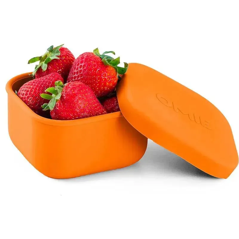 OmieBox - Silicone Leakproof Snack Containers To Go, Orange
