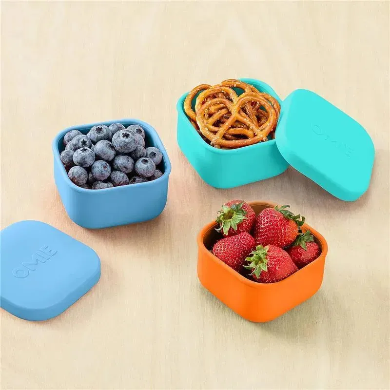 OmieBox - Silicone Leakproof Snack Containers To Go, Orange - Image 4