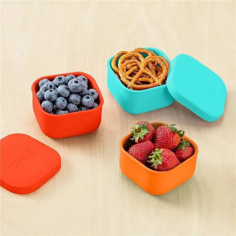 OmieBox - Silicone Leakproof Snack Containers To Go, Red - Image 3