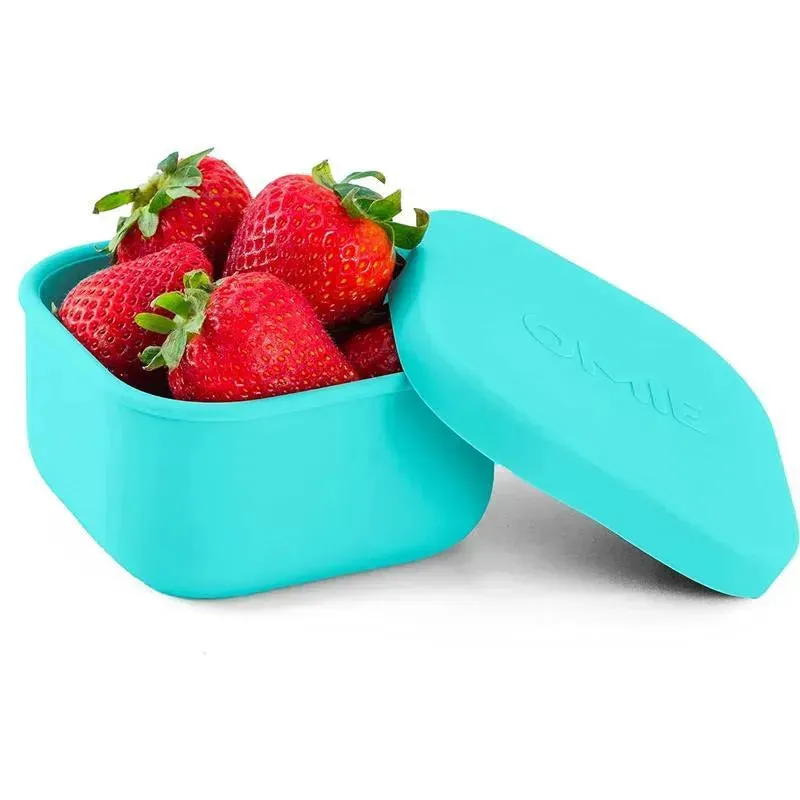 OmieBox - Silicone Leakproof Snack Containers To Go, Teal
