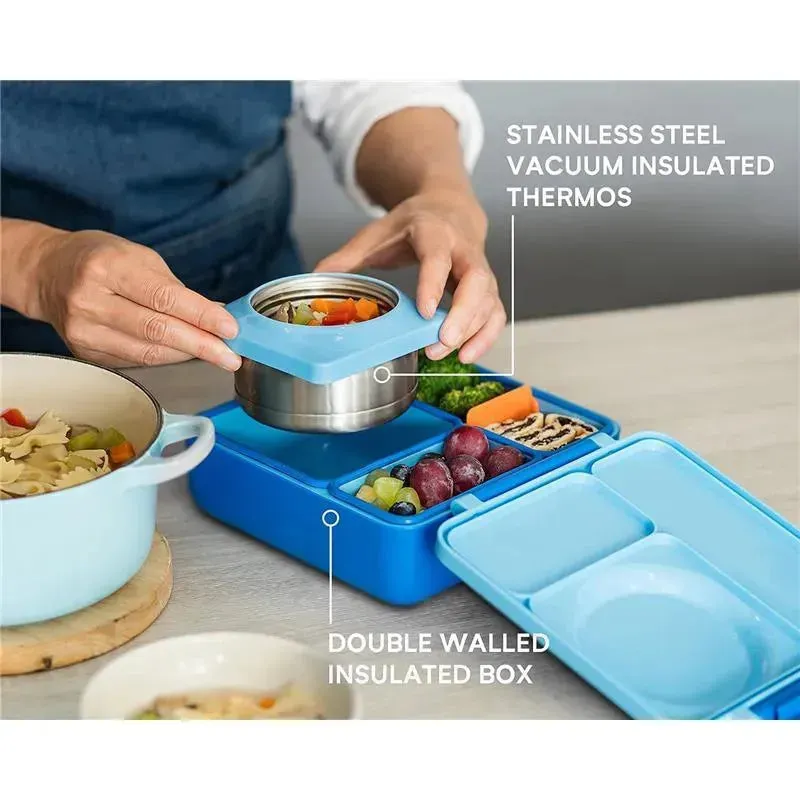 OmieBox - Insulated Bento Box with Leak Proof Thermos Food Jar, Blue Sky - Image 3