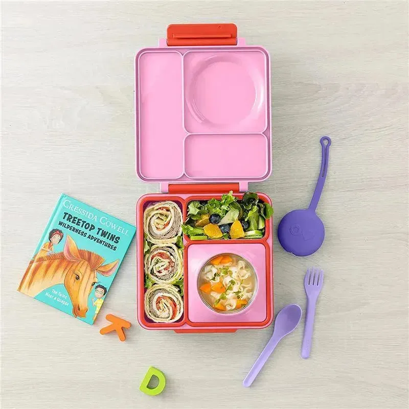 OmieBox - Insulated Bento Box with Leak Proof Thermos Food Jar, Pink Berry - Image 3