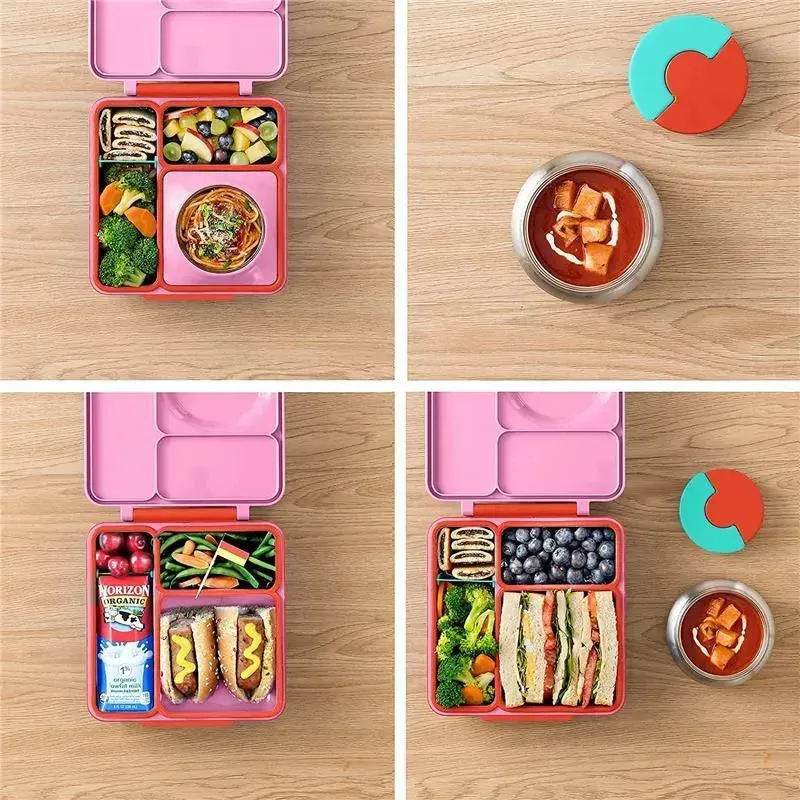OmieBox - Insulated Bento Box with Leak Proof Thermos Food Jar, Pink Berry - Image 4