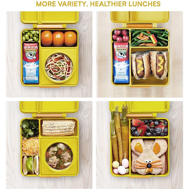 OmieBox Divider Lunch Box for Kids, Sunshine | Insulated Lunch Box - Image 2