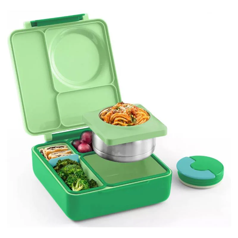 OMIEBox - Insulated Bento Lunch Box with Leakproof, Green Apple