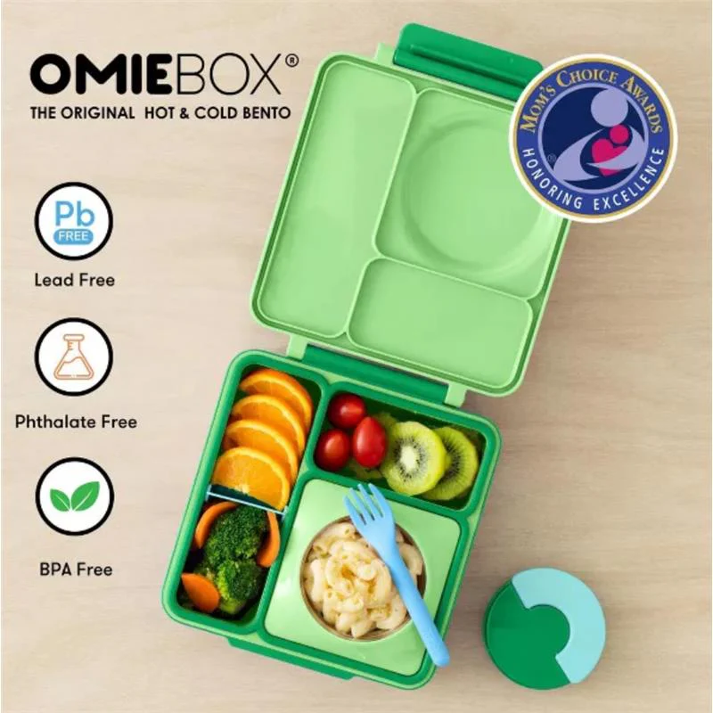 OMIEBox - Insulated Bento Lunch Box with Leakproof, Green Apple - Image 2