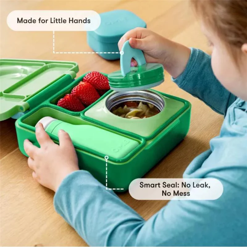 OMIEBox - Insulated Bento Lunch Box with Leakproof, Green Apple - Image 5