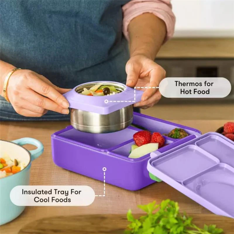 OMIEBox - Insulated Bento Lunch Box with Leakproof, Lilac Purple - Image 3