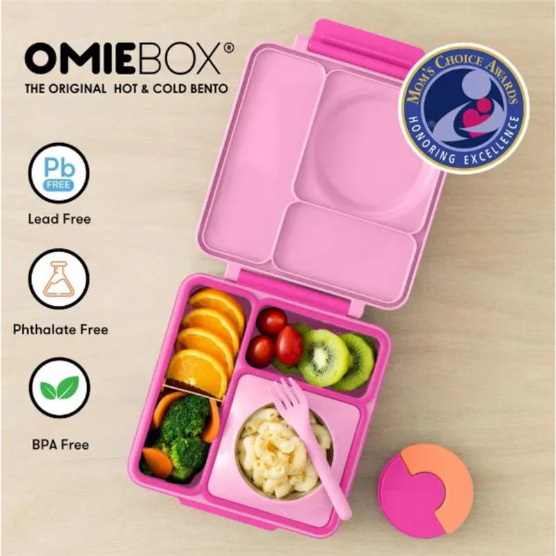 OMIEBox - Insulated Bento Lunch Box with Leakproof, Pink - Image 2