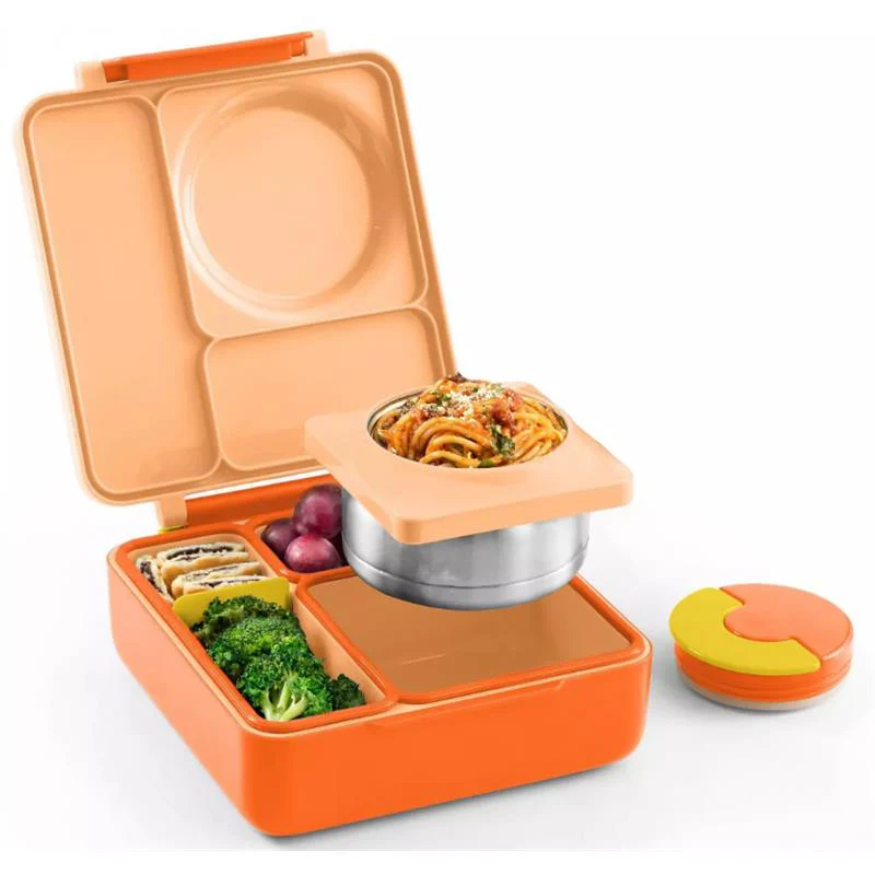 OMIEBox - Insulated Bento Lunch Box with Leakproof, Poppy Orange