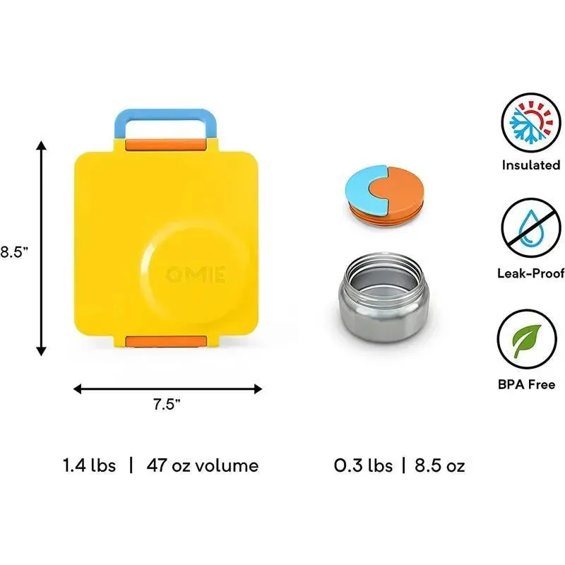 OmieBox - Insulated Bento Box with Leak Proof Thermos Food Jar, Sunshine - Image 3