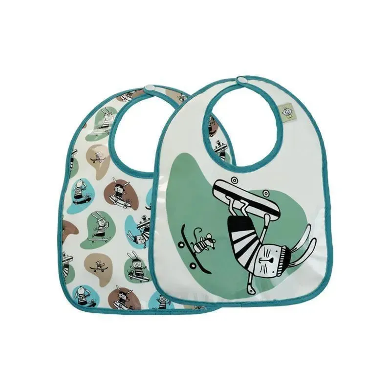 Ore' Originals Ryder the Rabbit Mini Bib Gift Set, 2-Pack