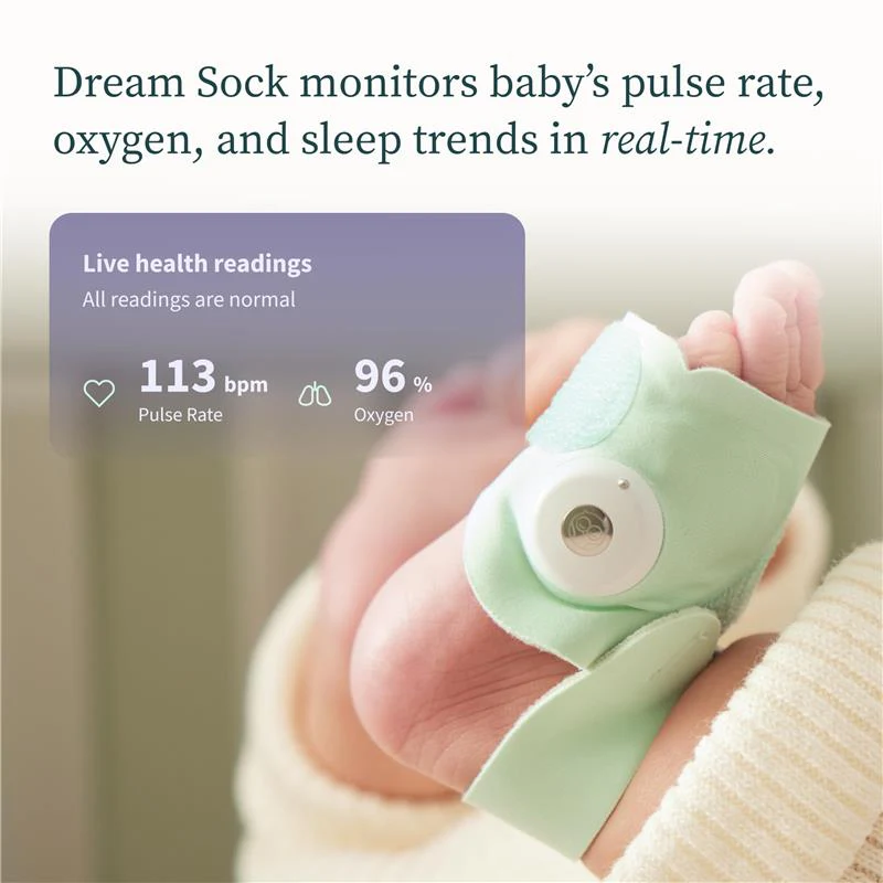 Owlet - Dream Duo Dream Sock Baby Monitor and HD Camera, Bedtime Blue - Image 2