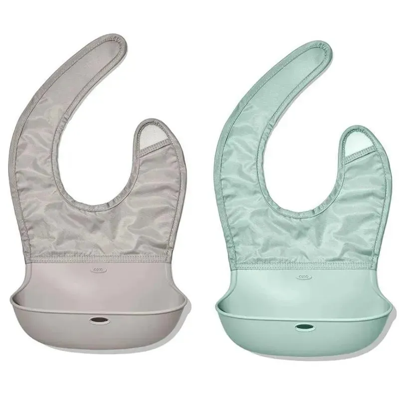 Oxo - 2Pk Tot Roll Up BiB, Opal And Drizzle