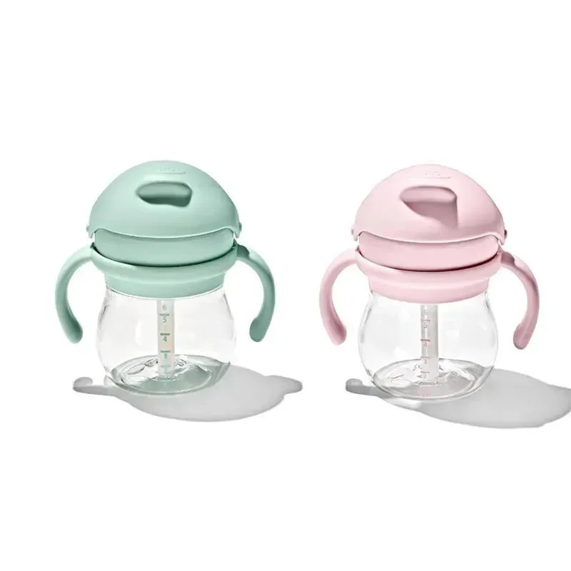 Oxo - 2Pk Transitions Straw Cup With Handles 6 Oz, Opal & Blossom - Image 2