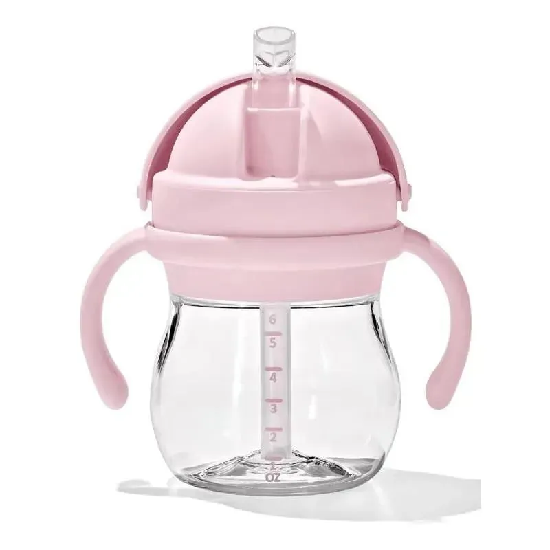 Oxo - 6 Oz Tot Transitions Straw Cup with Removable Handles, Blossom
