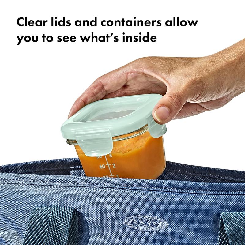Oxo - Oxo Tot Glass Baby Blocks Food Storage Containers 4 Oz - Image 6