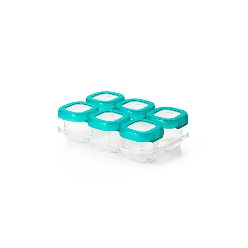OXO Tot Baby Block Freezer Storage Containers 2 oz - Teal - Image 6