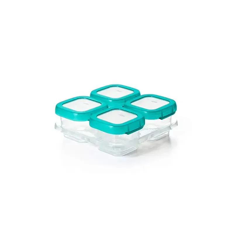 OXO Tot Baby Blocks Freezer Storage Containers 4 oz - Teal - Image 6