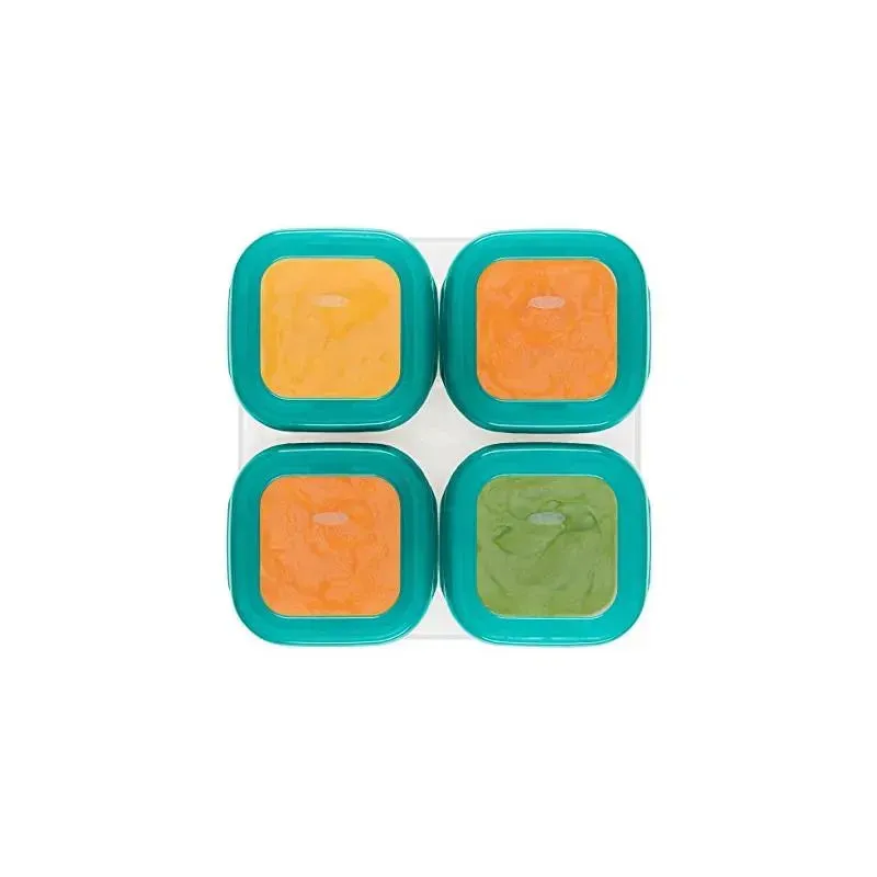 OXO Tot Baby Blocks Freezer Storage Containers 4 oz - Teal - Image 8