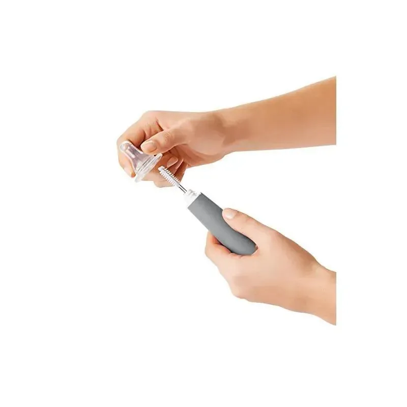 OXO Tot Bottle Brush with Bristle Cleaner & Stand - Gray - Image 4