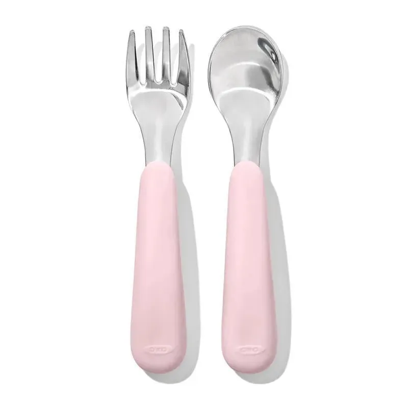 OXO - Tot On-The-Go Fork and Spoon Set, Blossom - Image 2