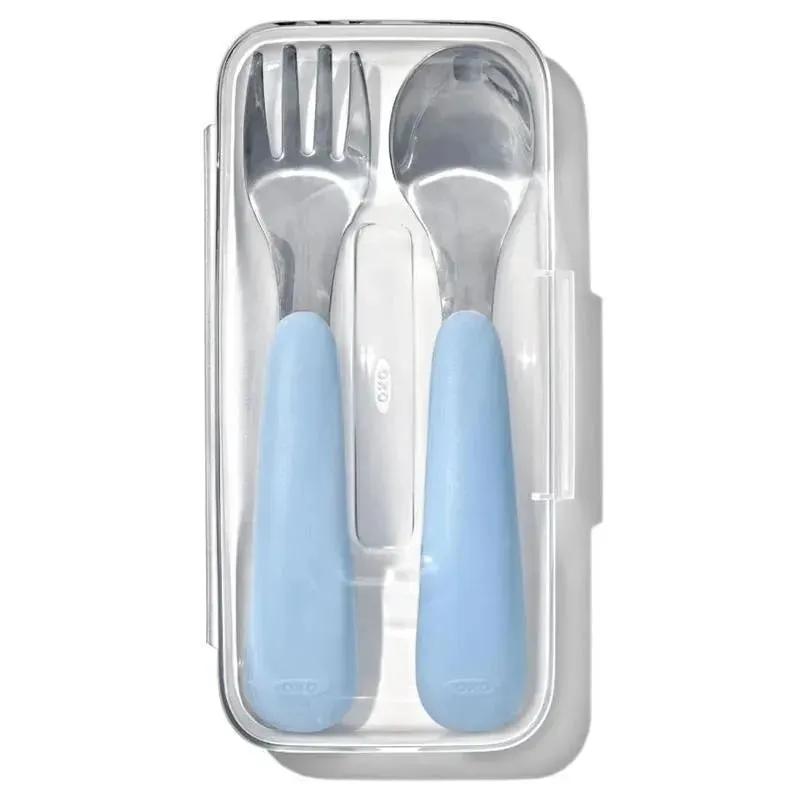 OXO - Tot On-The-Go Fork and Spoon Set, Dusk
