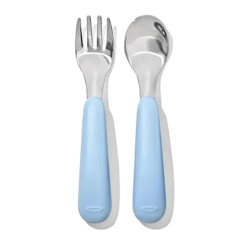 OXO - Tot On-The-Go Fork and Spoon Set, Dusk - Image 2