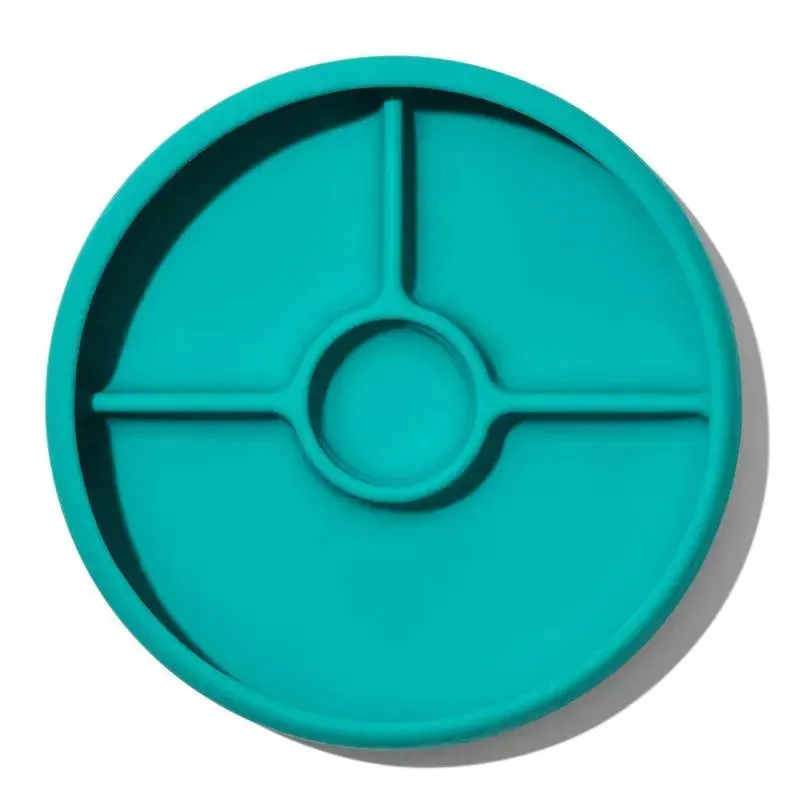 Oxo - Tot Silicone Divided Plate, Teal - Image 4